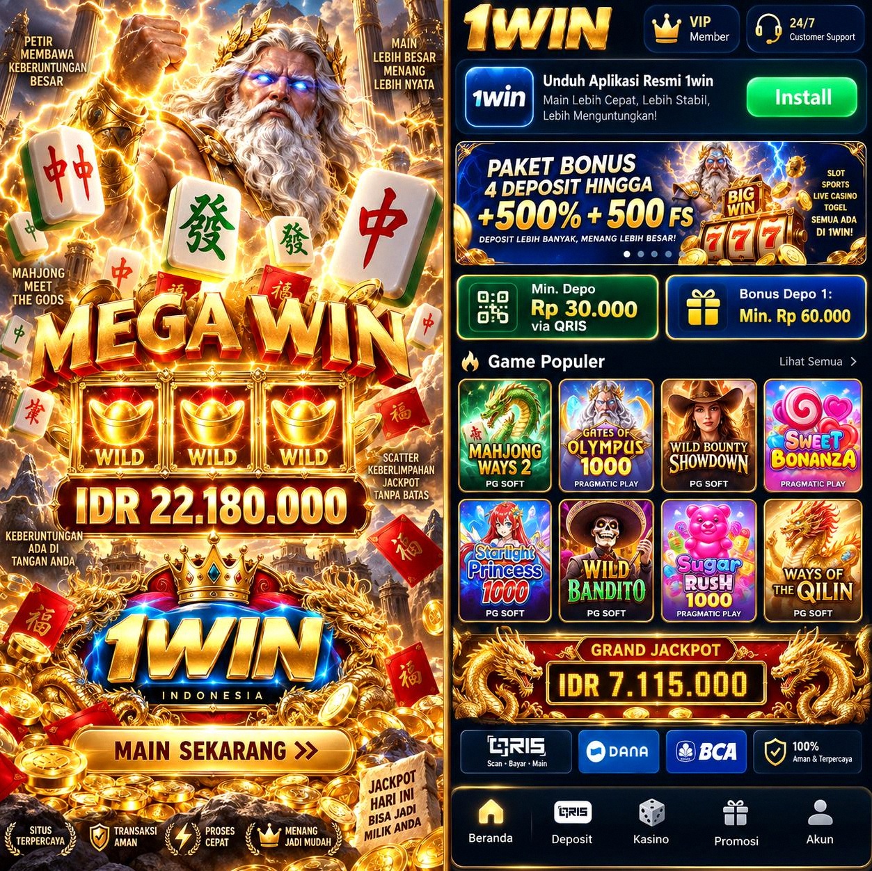1WIN - agen slot online terpercaya di Indonesia dengan slot gacor hari ini terbaik dari slot88 di tahun 2026 ini.