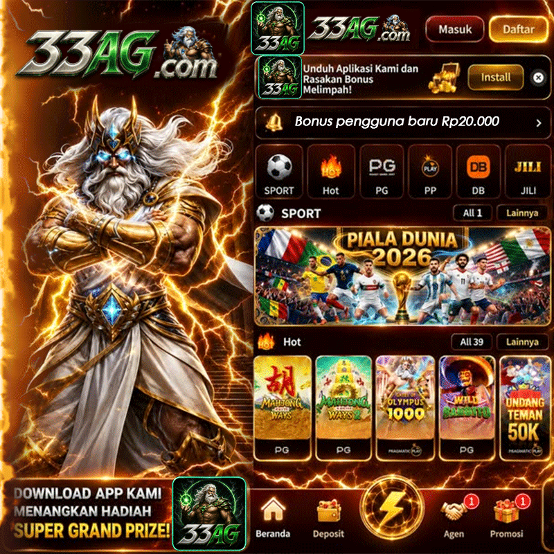 33AG - agen slot online terpercaya di Indonesia dengan slot gacor hari ini terbaik dari slot88 di tahun 2026 ini.